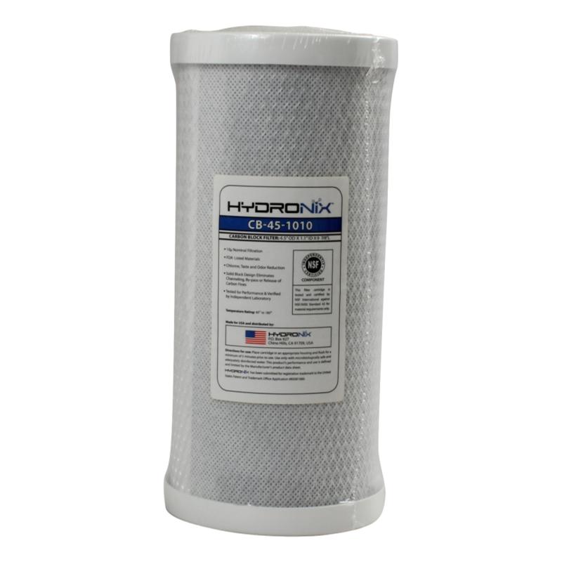 Hydronix Carbon Block Cartridges for Chlorine Bad Taste and Odour Reduction - Multiple Sizes available