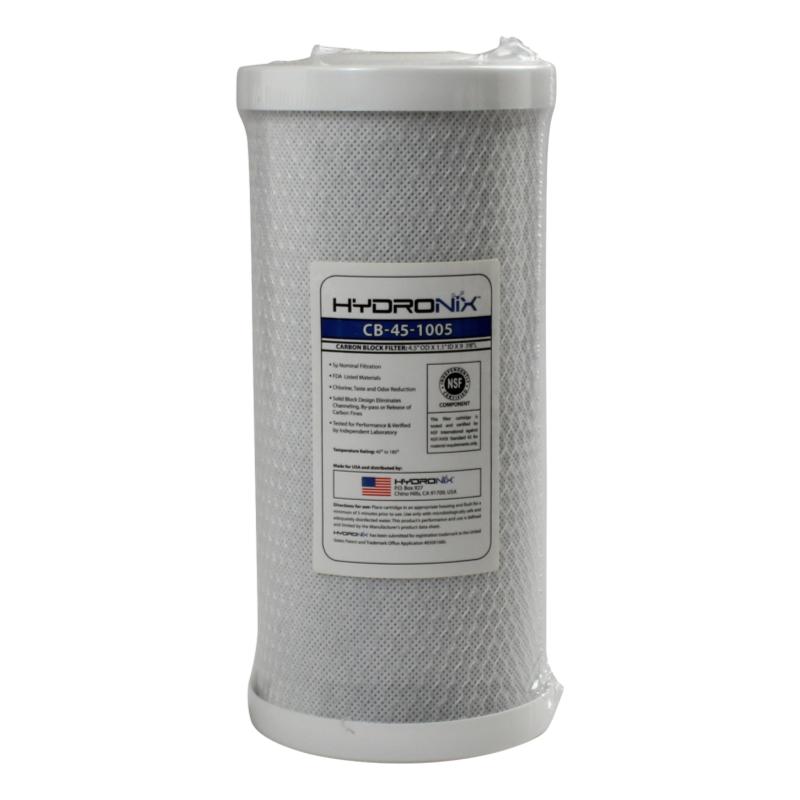 Hydronix Carbon Block Cartridges for Chlorine Bad Taste and Odour Reduction - Multiple Sizes available