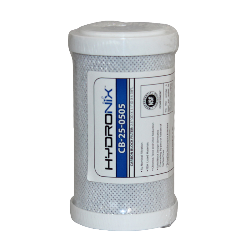 Hydronix Carbon Block Cartridges for Chlorine Bad Taste and Odour Reduction - Multiple Sizes available