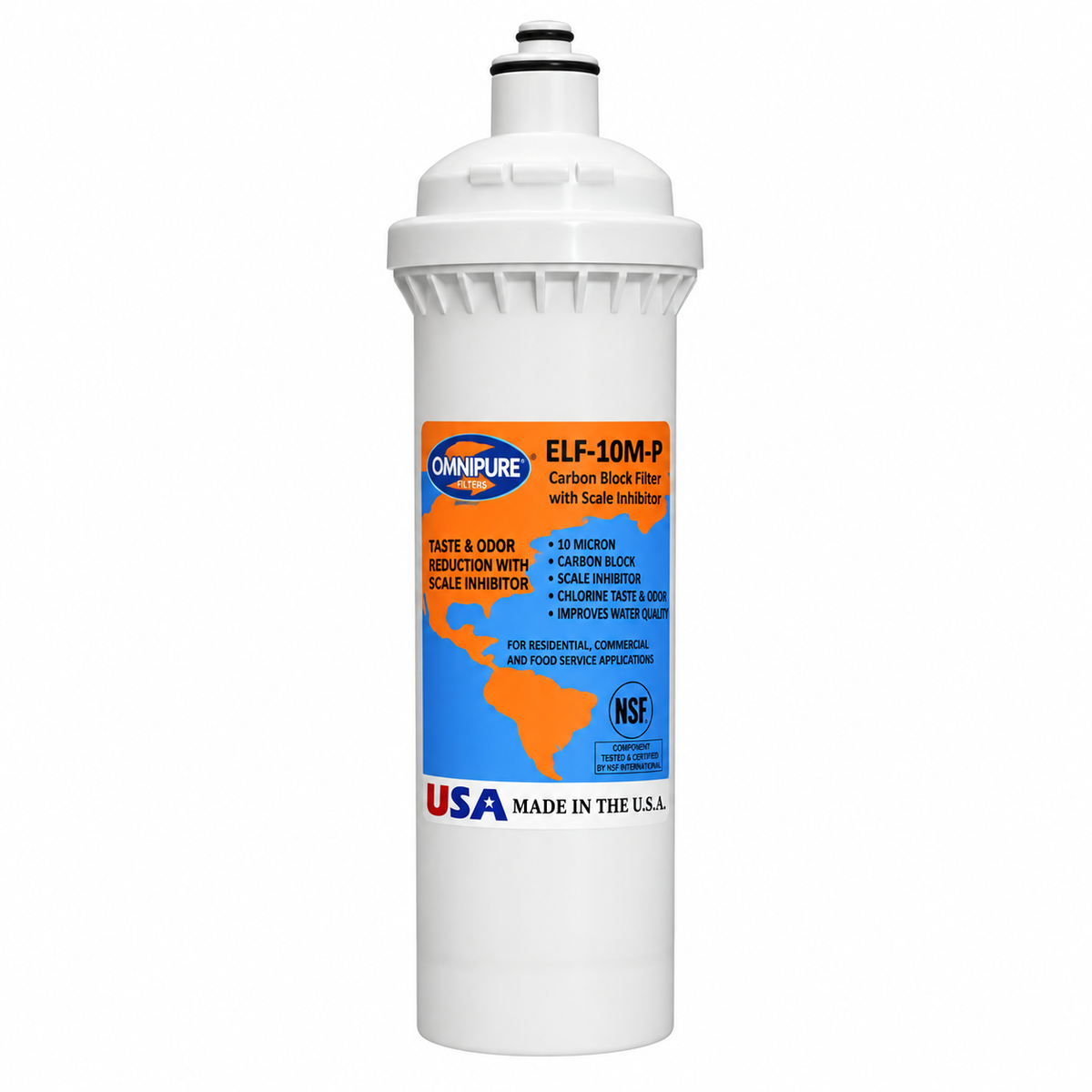 Omnipure ELF Carbon Block Filter with Scale Inhibitor – 5 or 10 Micron