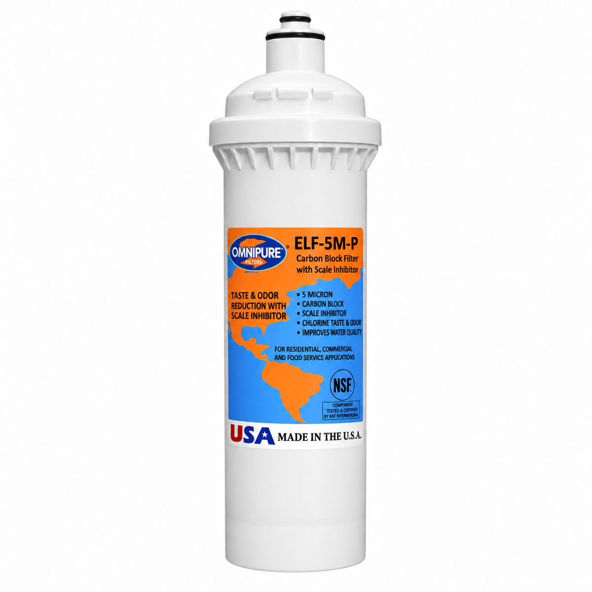 Omnipure ELF Carbon Block Filter with Scale Inhibitor – 5 or 10 Micron