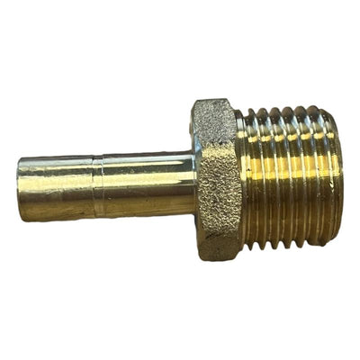 Brass Stem Connector 1/2" (15mm) Male Thread x 3/8" Stem