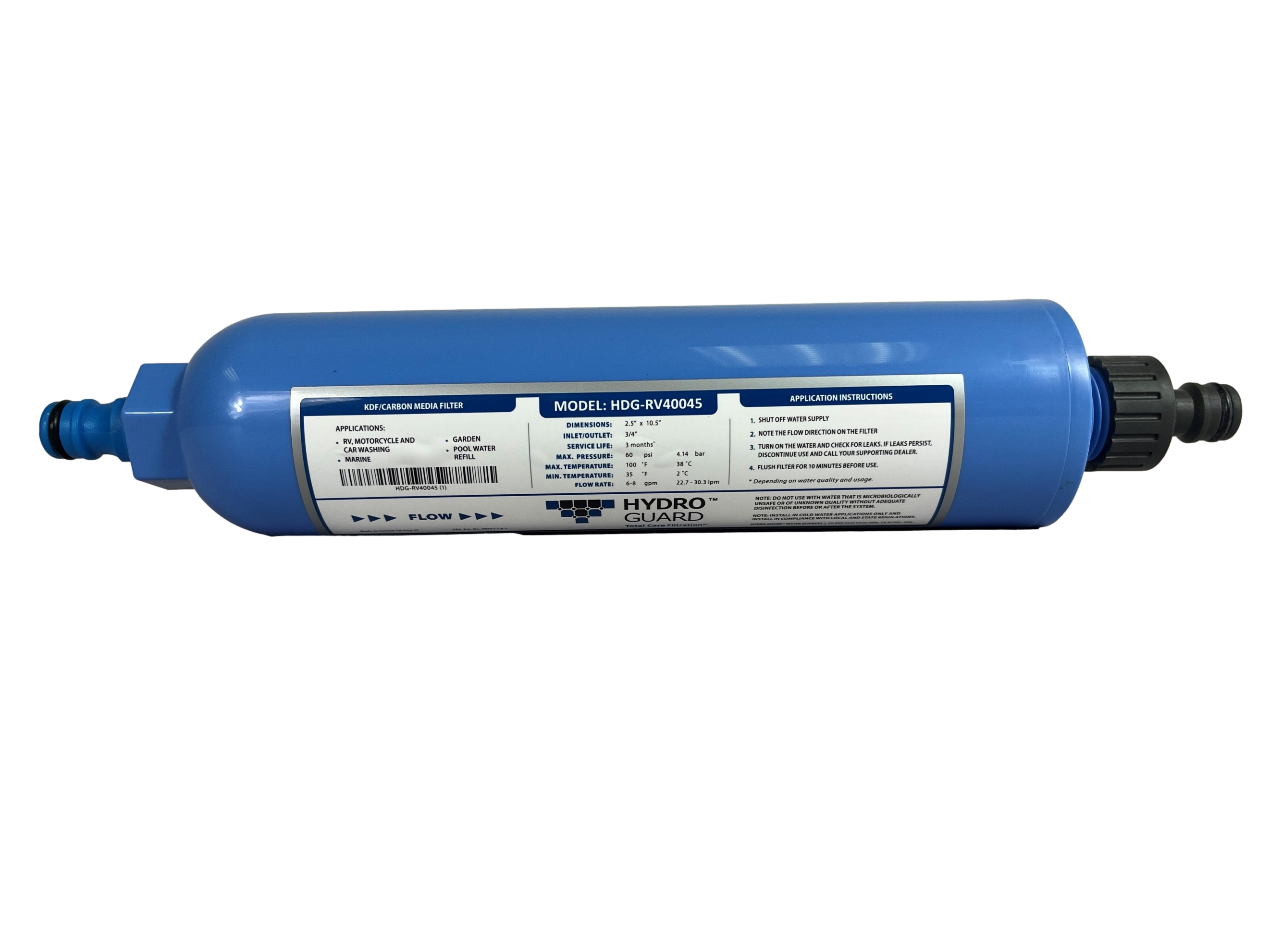 Compact Garden Hose System for removal of Chemicals from Tap Water