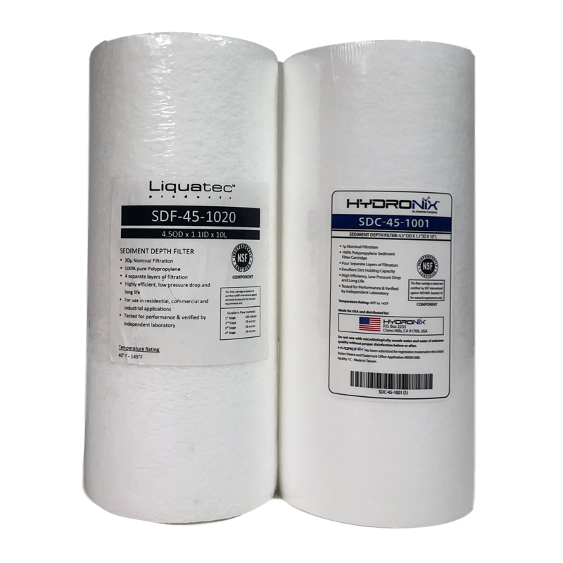 2 Stage Jumbo Replacement Pre-Filter Set with 20 & 1 micron - 10" or 20" option