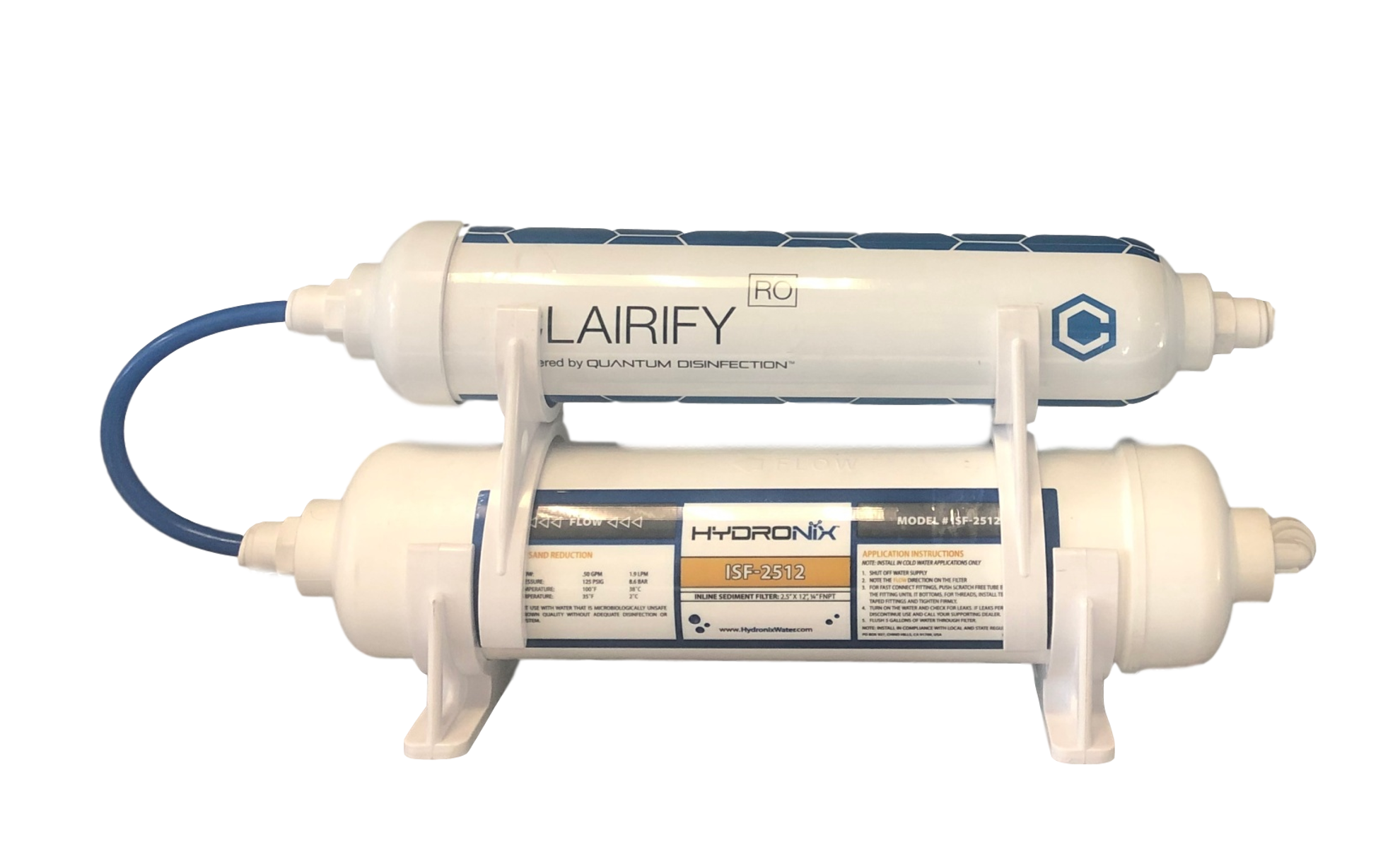 Underbench 2 Stage System for Complete Bacteria Removal c/w Designer Faucet