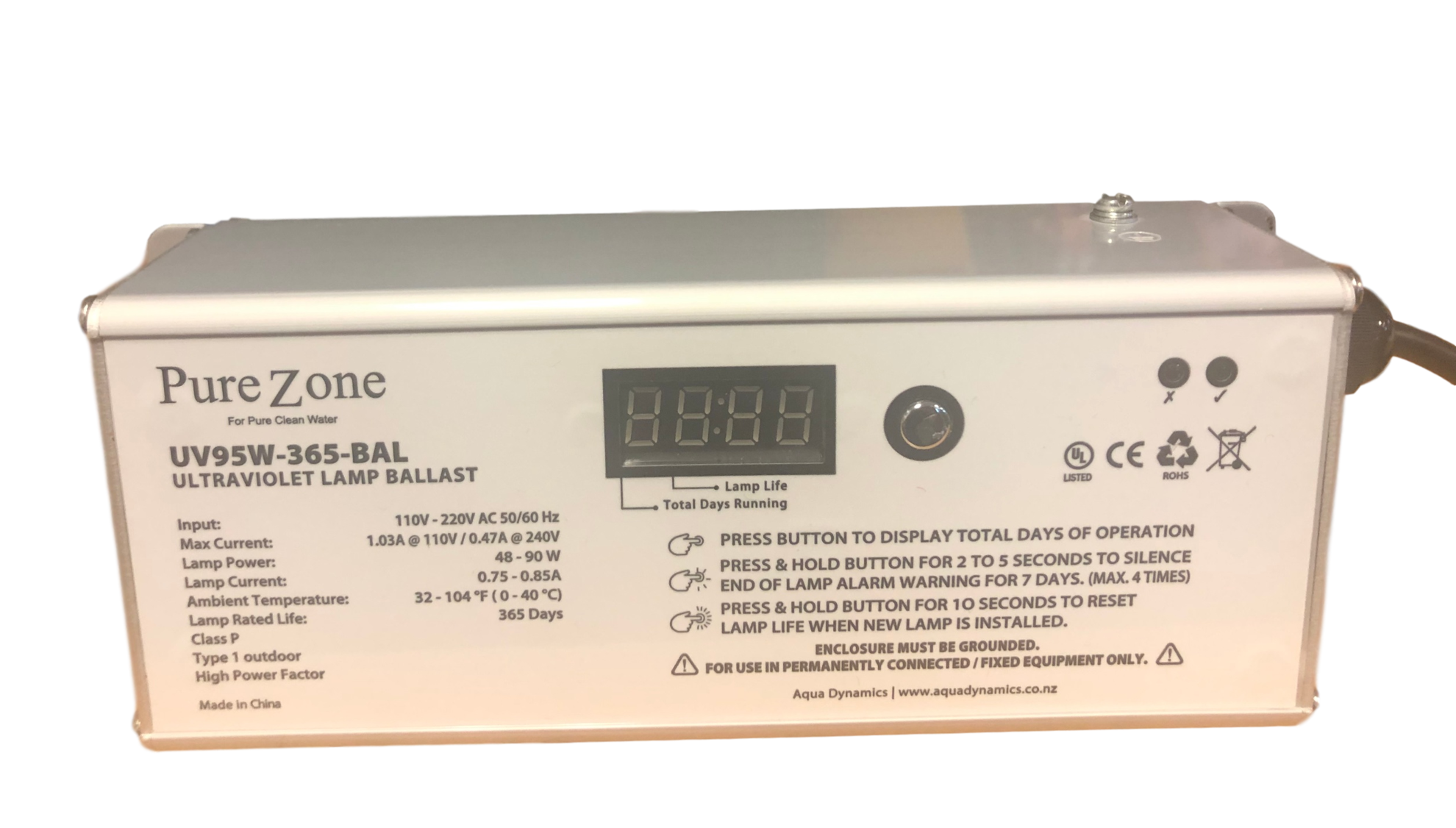 Ballast 4 Pin Even for 48w-90w Lamps c/w 365 Countdown  Timer