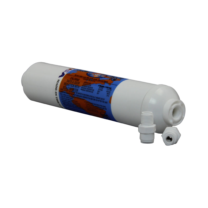 Replacement Inline GAC Filter Cartridge with Integrated 1/4" Quick Connect Fittings