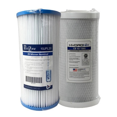 2 Stage whole House Filter Set compatible with eco-pure Duplex Mains Systems - 10" or 20" options available