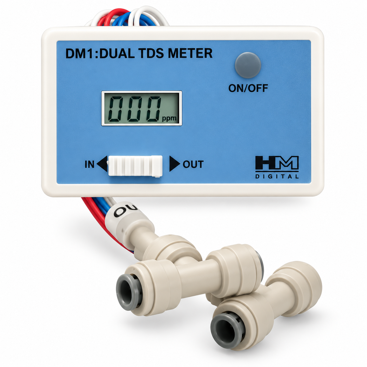 HM Digital DM-1 Dual Inline TDS Meter – RO Water Quality Monitor