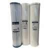 3 Stage Jumbo Replacement Pre-Filter Set with 20, 1 micron and Carbon - 10" or 20" options available