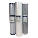 3 Stage Jumbo Replacement Pre-Filter Set with 20, 1 micron and Carbon - 10" or 20" option