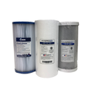 3 Stage Jumbo Replacement Pre-Filter Set with 20, 1 micron and Carbon - 10" or 20" option