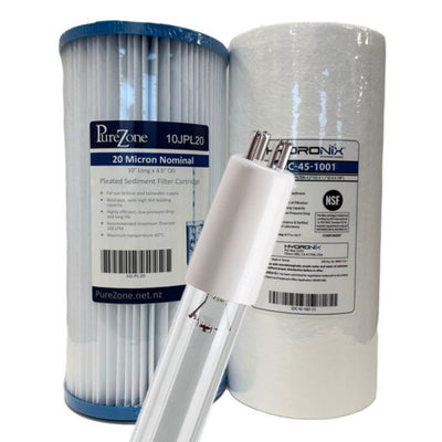 UV Lamp & Filter Kit compatible for Puretec Hybrid G8 & R3 Series & WU-UV100 - 10 x 2