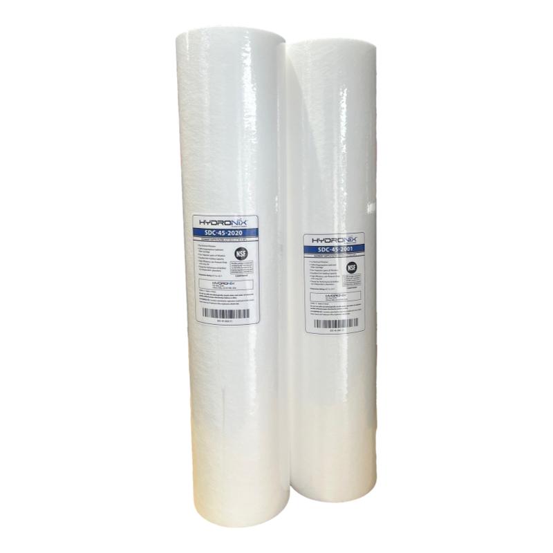 2 Stage Jumbo Replacement Pre-Filter Set with 20 & 1 micron - 10" or 20" options available