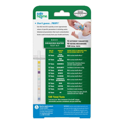 Safe Home® Basic Water Test Kit (12 different Contaminants)