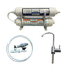 Underbench Double Stage Filter System for Chlorine Reduction with Alkaline  c/w Tap
