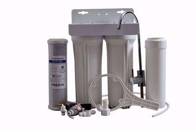 Underbench Double Stage Filter System for Chlorine and Fluoride Reduction