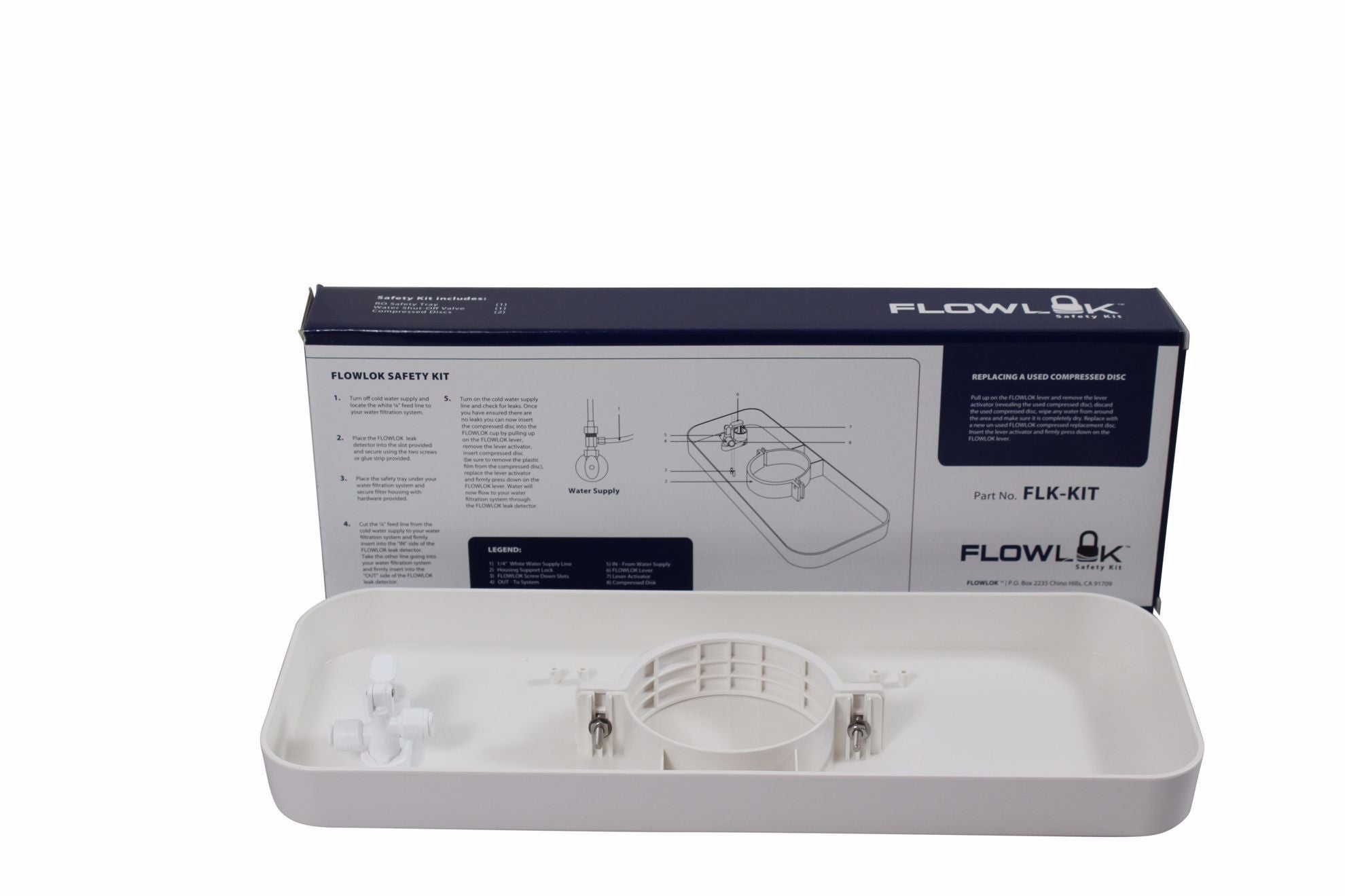 FlowLok Leak Detector w/ 2 pads + Safety Tray