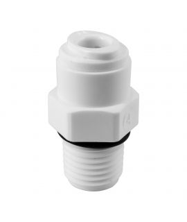 Hydrofit Male Connector with Quick Tube Connection and Male Thread Fitting (multiple options)