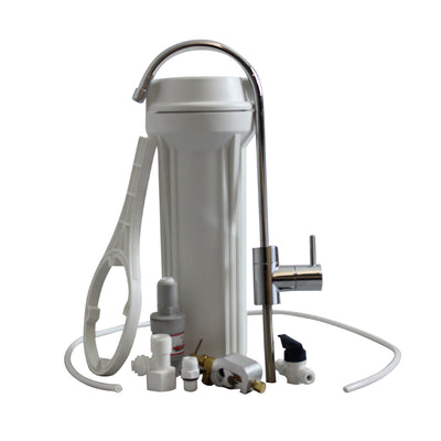 Underbench Single Cartridge System for Chlorine and Fluoride Reduction c/w Tap