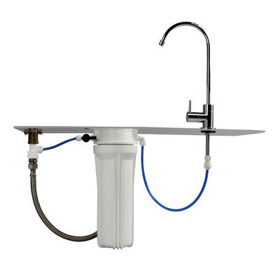 Underbench Single Stage System with 1 micron Carbon Block c/w Designer Faucet